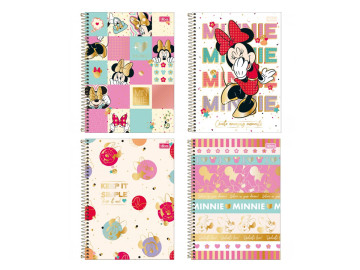 CADERNO UNIV. 80F.1M.MINNIE...