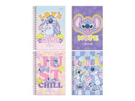 CADERNO UNIV. 80F.1M.STITCH CD