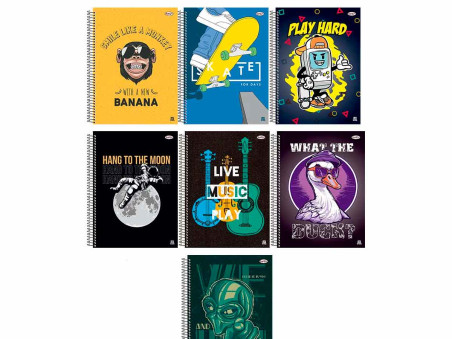 CADERNO UNIV. 80F.1M.BOM DEMAIS  MASC.CD