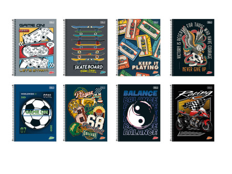 CADERNO UNIV.200F.10M.MAIS MASC.CD.