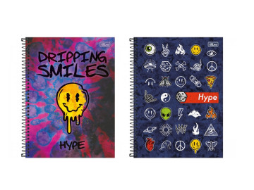 CADERNO UNIV.160F.10M.HYPE CD.