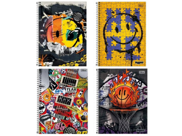 CADERNO UNIV. 80F.1M.HYPE CD.