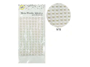 MEIA PEROLA ADESIVA N.8...