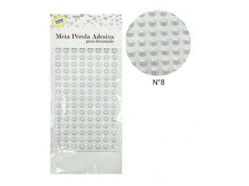 MEIA PEROLA ADESIVA N.8...